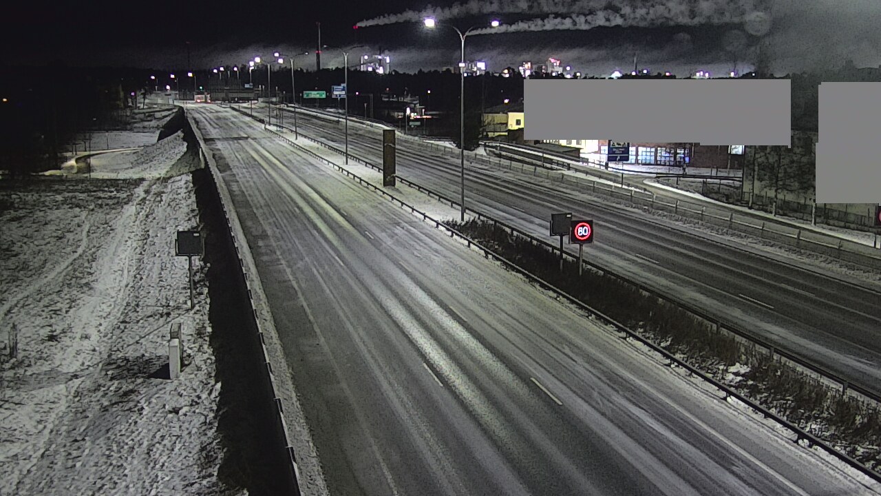 Weather Camera Image Väg 4 Uleåborg, Intiö, Oulu, Pohjois-Pohjanmaa