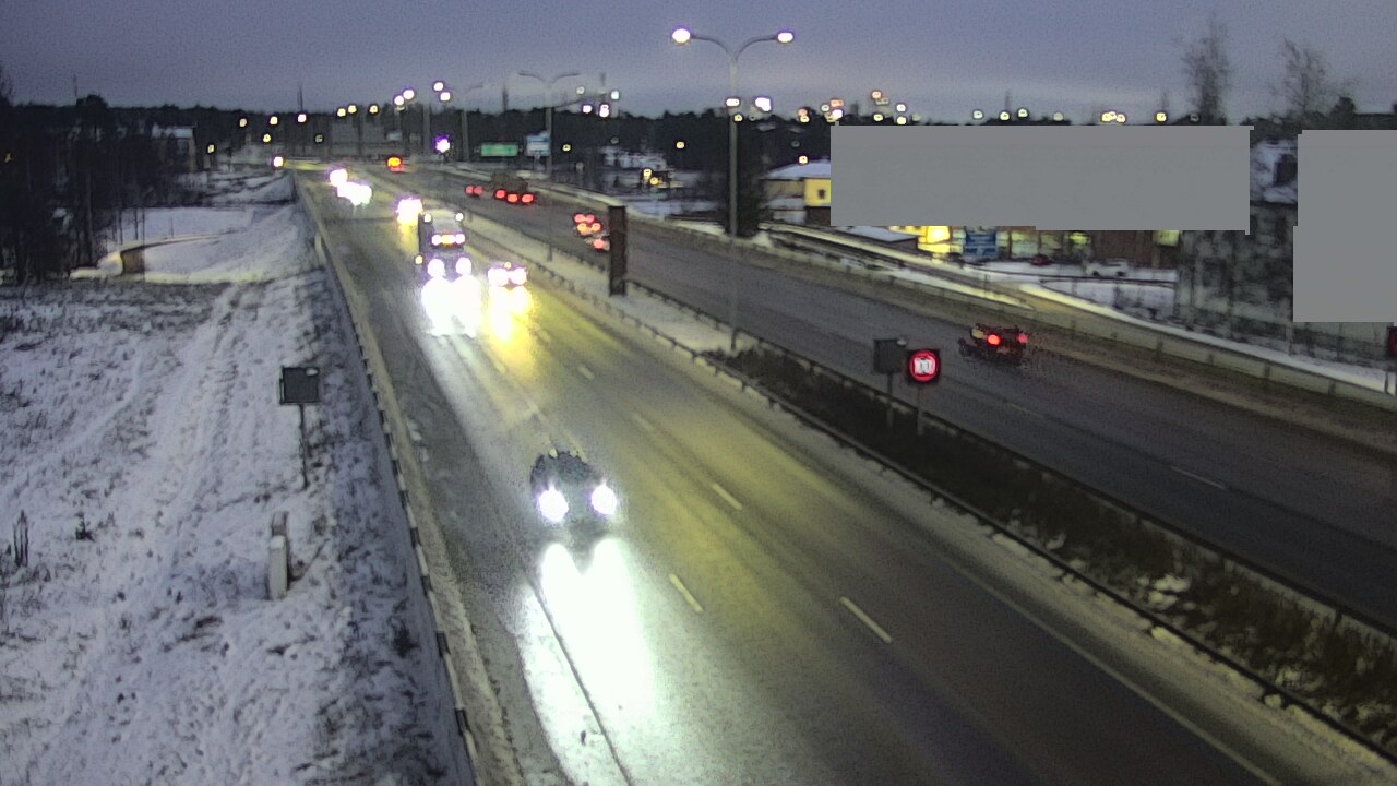 Weather Camera Image Väg 4 Uleåborg, Intiö, Oulu, Pohjois-Pohjanmaa