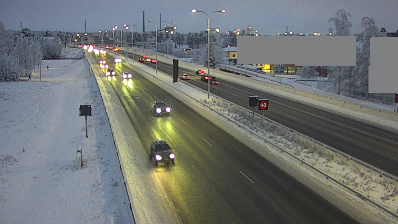 Weather Camera Image Road 4 Oulu, Intiö, Oulu, Pohjois-Pohjanmaa