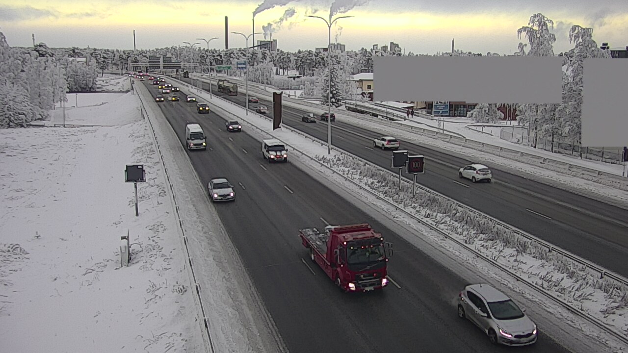 Weather Camera Image Road 4 Oulu, Intiö, Oulu, Pohjois-Pohjanmaa