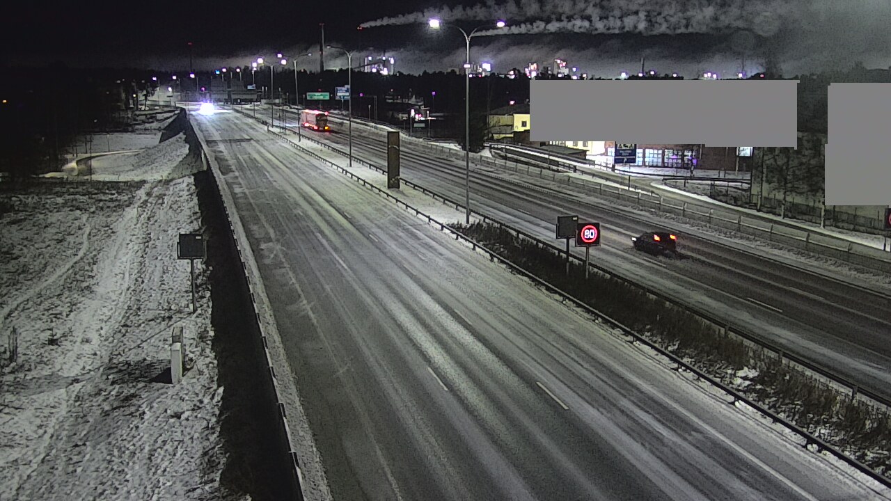 Weather Camera Image Väg 4 Uleåborg, Intiö, Oulu, Pohjois-Pohjanmaa