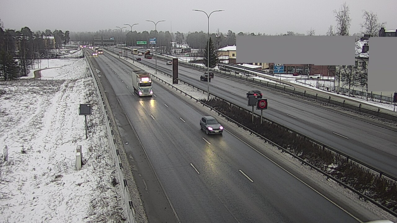 Weather Camera Image Väg 4 Uleåborg, Intiö, Oulu, Pohjois-Pohjanmaa