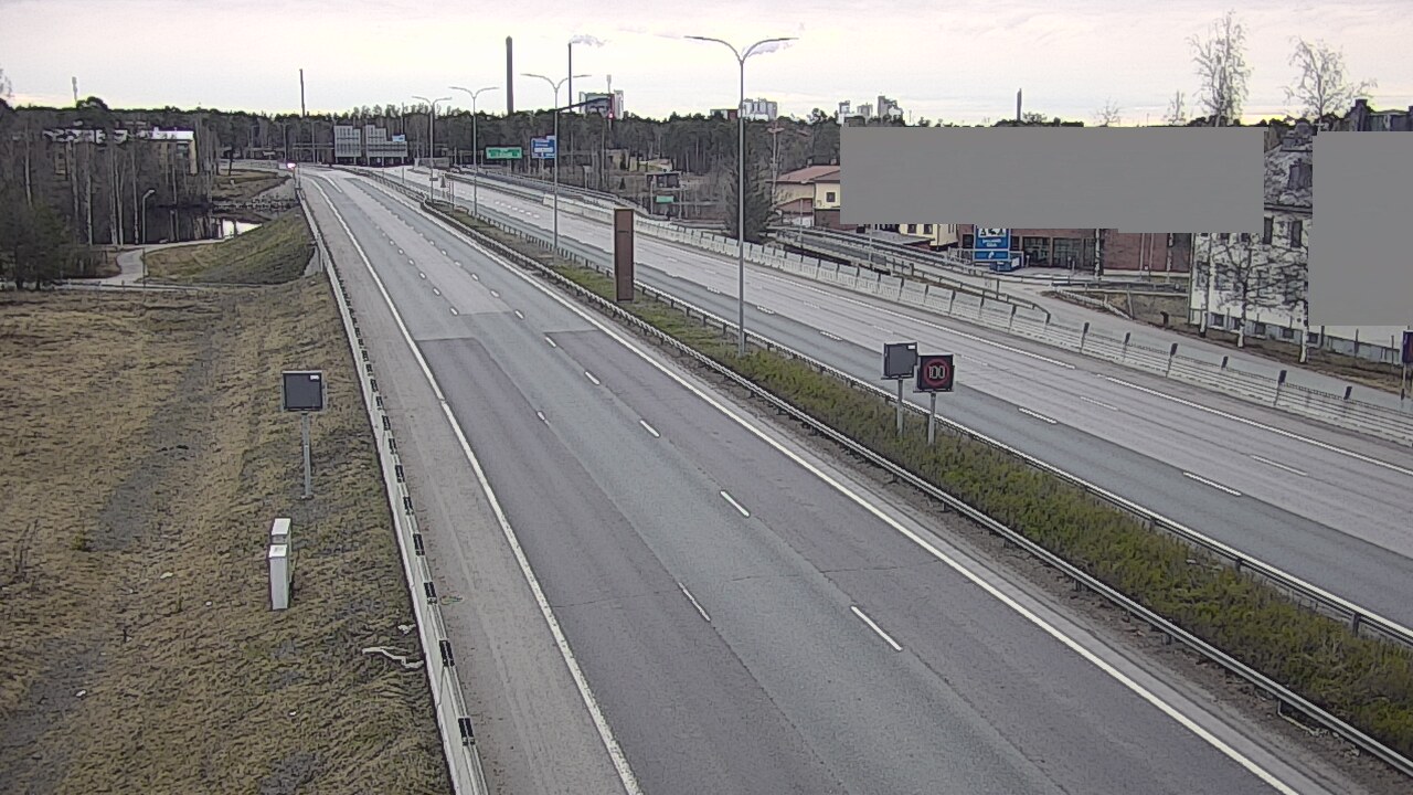 Weather Camera Image Väg 4 Uleåborg, Intiö, Oulu, Pohjois-Pohjanmaa