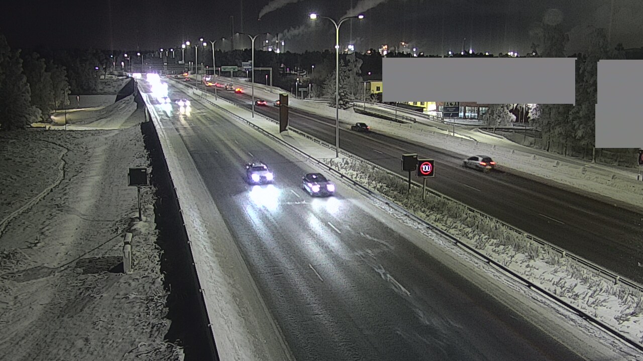 Weather Camera Image Road 4 Oulu, Intiö, Oulu, Pohjois-Pohjanmaa