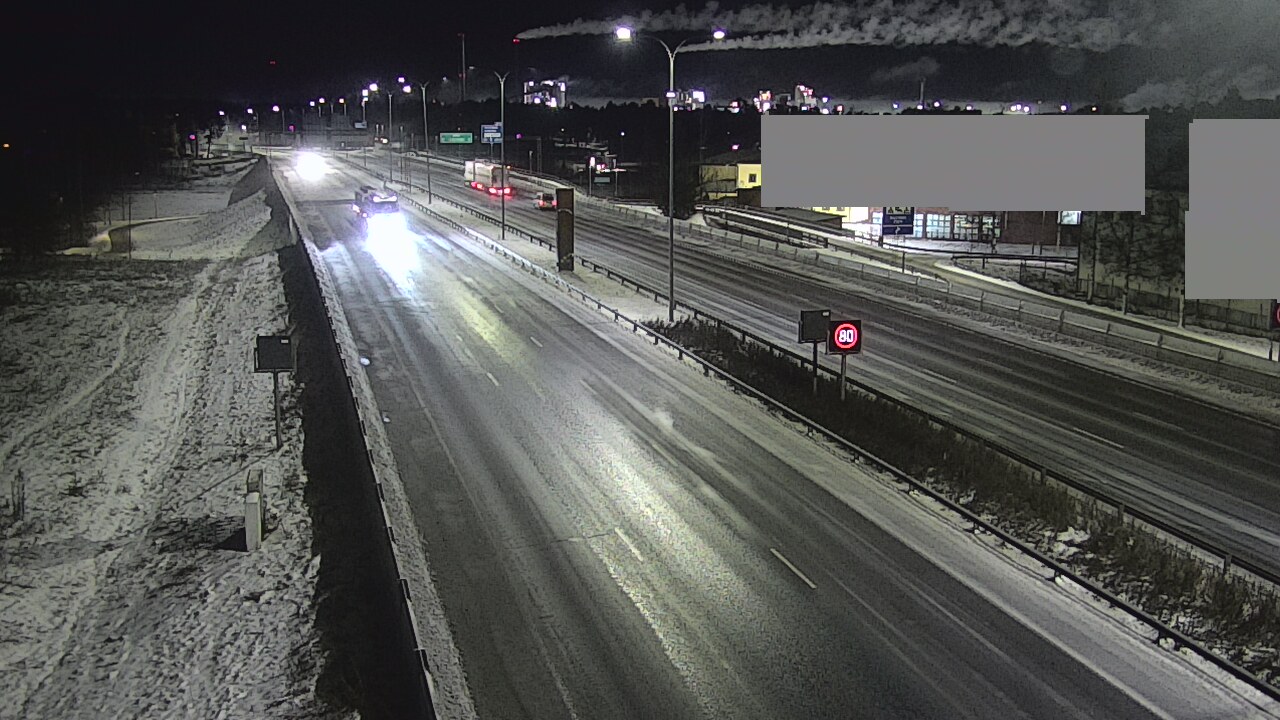 Weather Camera Image Väg 4 Uleåborg, Intiö, Oulu, Pohjois-Pohjanmaa