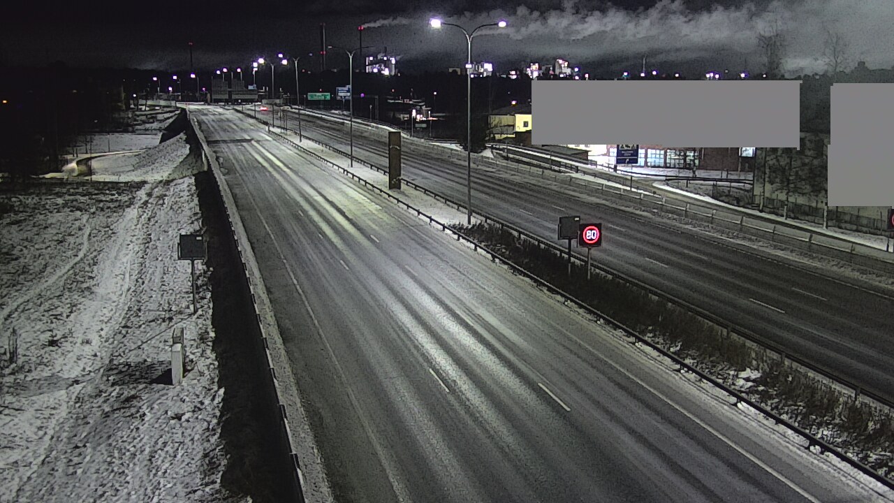 Weather Camera Image Väg 4 Uleåborg, Intiö, Oulu, Pohjois-Pohjanmaa