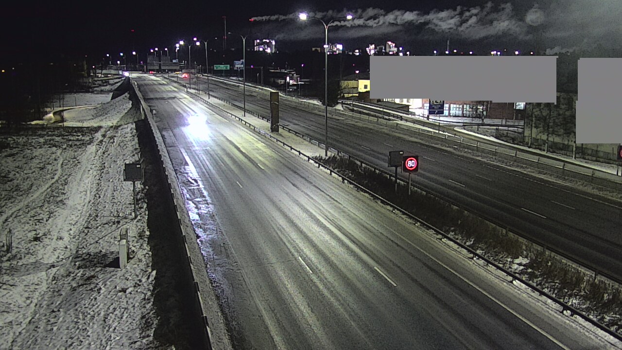 Weather Camera Image Väg 4 Uleåborg, Intiö, Oulu, Pohjois-Pohjanmaa