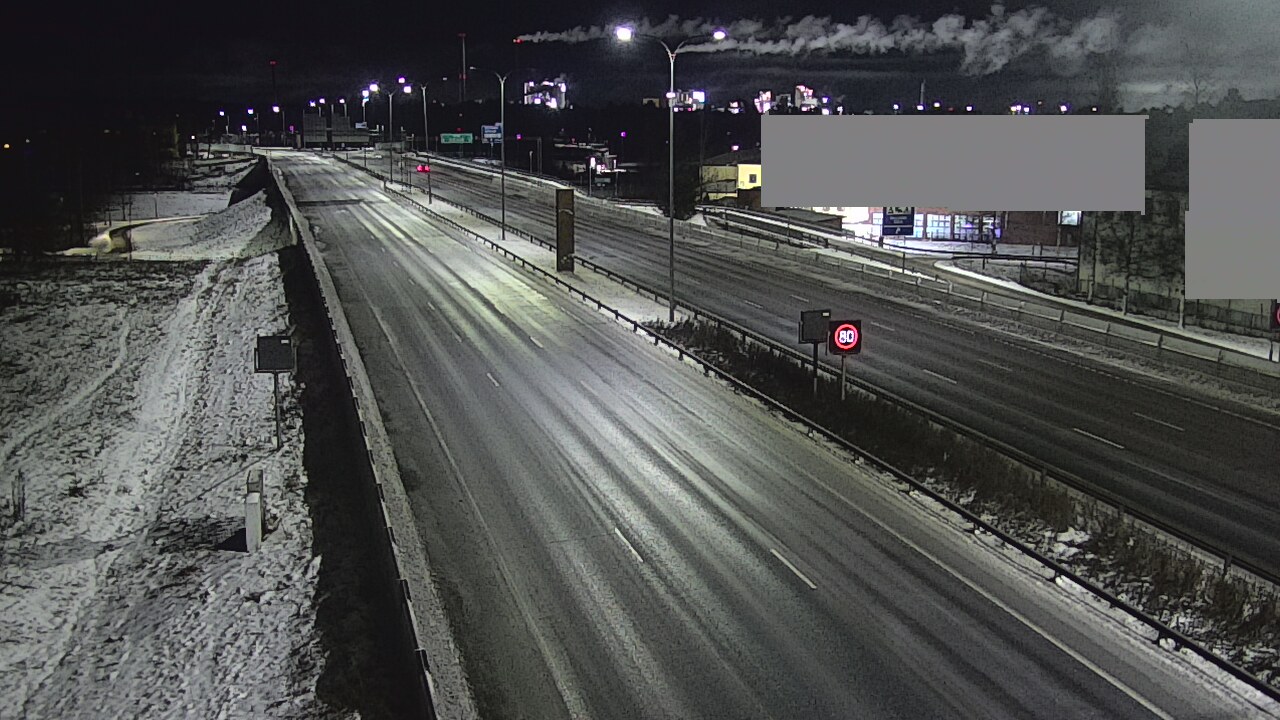 Weather Camera Image Väg 4 Uleåborg, Intiö, Oulu, Pohjois-Pohjanmaa