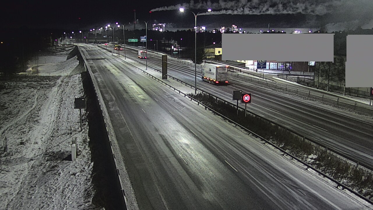 Weather Camera Image Väg 4 Uleåborg, Intiö, Oulu, Pohjois-Pohjanmaa