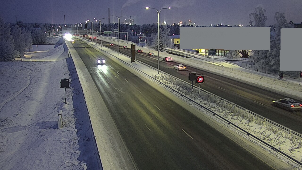 Weather Camera Image Road 4 Oulu, Intiö, Oulu, Pohjois-Pohjanmaa