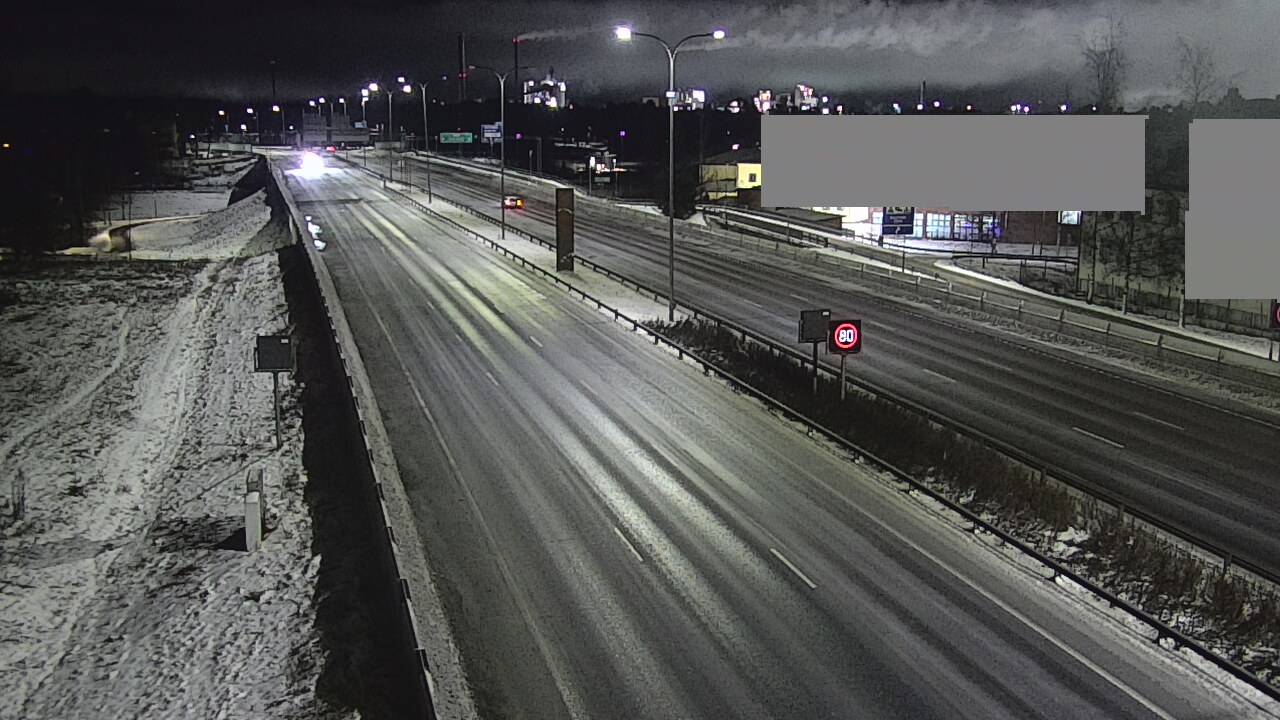 Weather Camera Image Väg 4 Uleåborg, Intiö, Oulu, Pohjois-Pohjanmaa