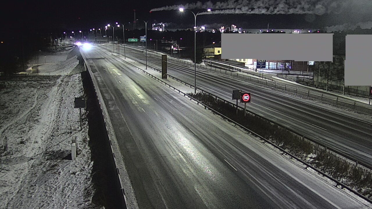 Weather Camera Image Väg 4 Uleåborg, Intiö, Oulu, Pohjois-Pohjanmaa