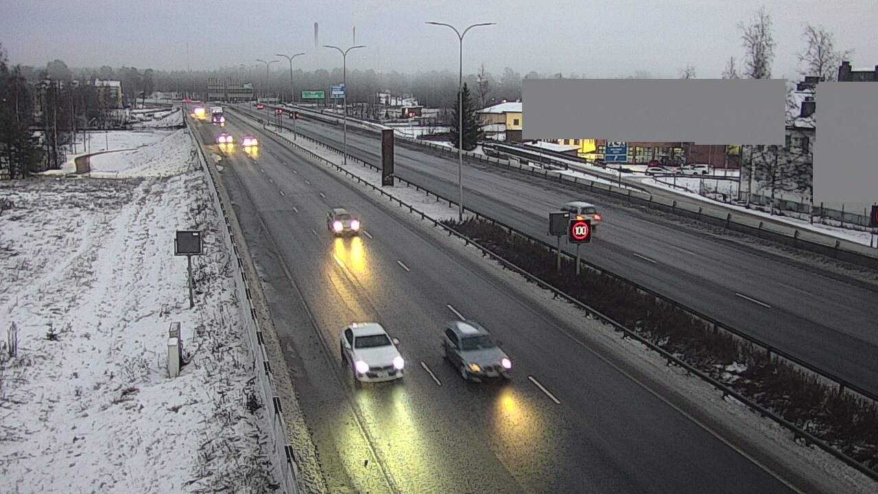 Weather Camera Image Väg 4 Uleåborg, Intiö, Oulu, Pohjois-Pohjanmaa