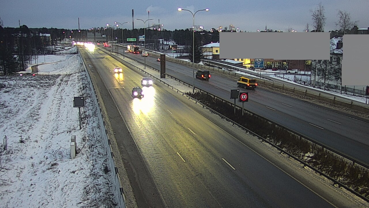 Weather Camera Image Väg 4 Uleåborg, Intiö, Oulu, Pohjois-Pohjanmaa