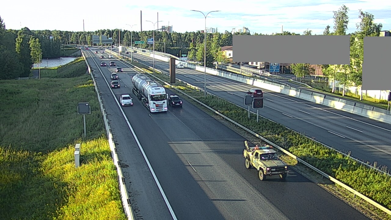Weather Camera Image Road 4 Oulu, Intiö, Oulu, Pohjois-Pohjanmaa