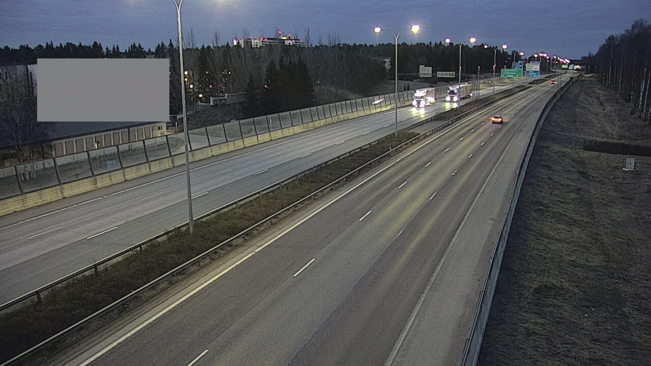 Weather Camera Image Väg 4 Uleåborg, Intiö, Oulu, Pohjois-Pohjanmaa