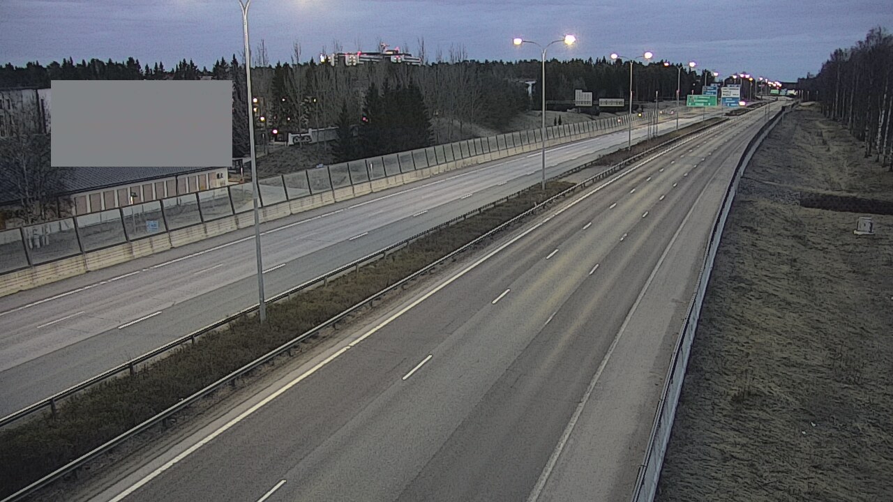 Weather Camera Image Väg 4 Uleåborg, Intiö, Oulu, Pohjois-Pohjanmaa
