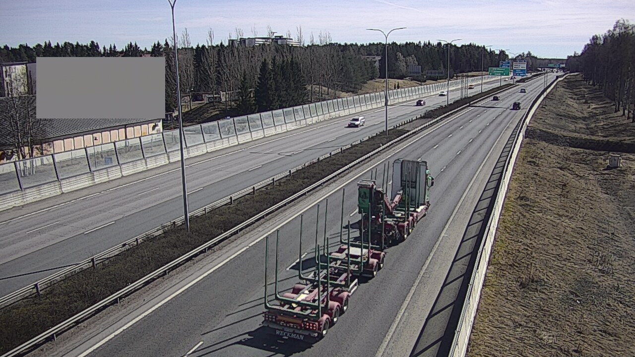 Weather Camera Image Väg 4 Uleåborg, Intiö, Oulu, Pohjois-Pohjanmaa
