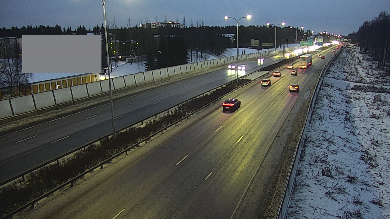 Weather Camera Image Väg 4 Uleåborg, Intiö, Oulu, Pohjois-Pohjanmaa