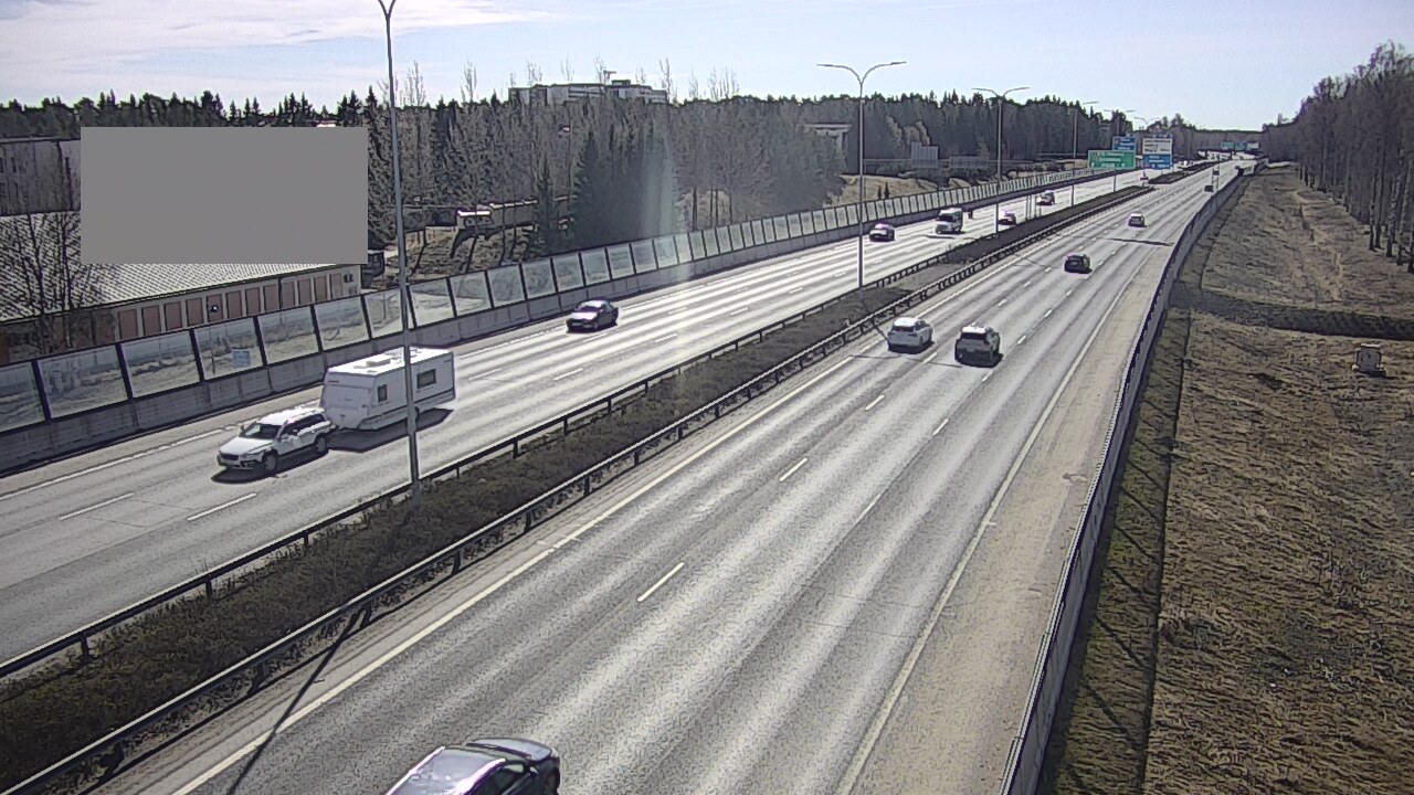 Weather Camera Image Väg 4 Uleåborg, Intiö, Oulu, Pohjois-Pohjanmaa