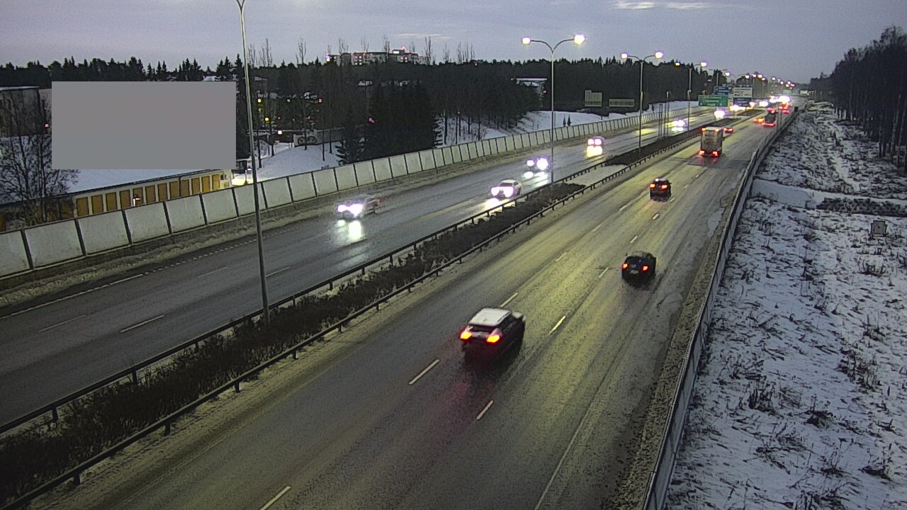 Weather Camera Image Väg 4 Uleåborg, Intiö, Oulu, Pohjois-Pohjanmaa