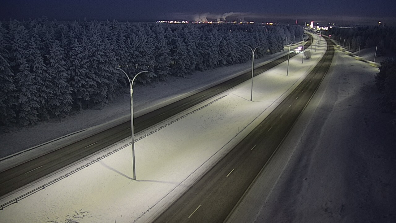 Weather Camera Image Road 4 Oulu, Ouluntulli, Oulu, Pohjois-Pohjanmaa