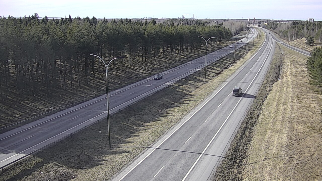 Weather Camera Image Väg 4 Uleåborg, Ouluntulli, Oulu, Pohjois-Pohjanmaa