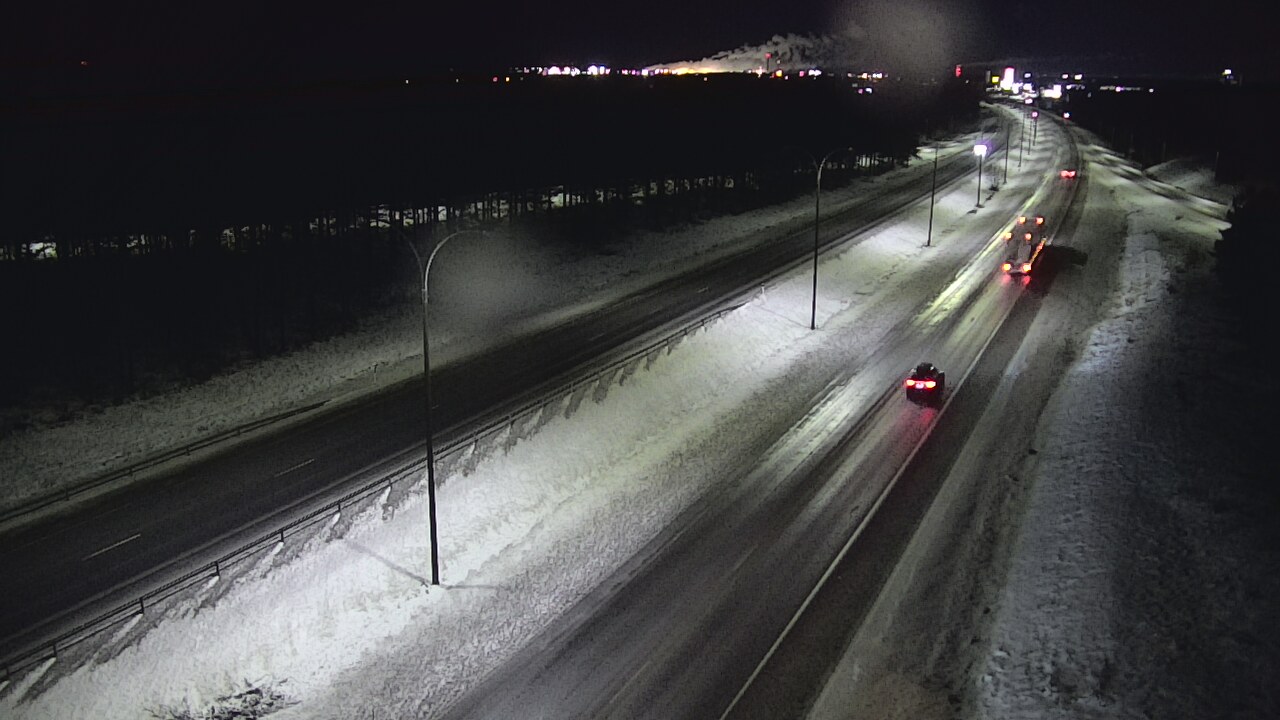 Weather Camera Image Väg 4 Uleåborg, Ouluntulli, Oulu, Pohjois-Pohjanmaa