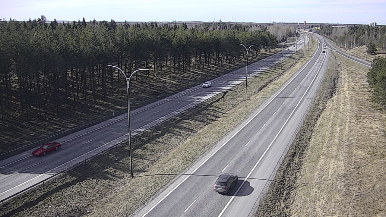 Weather Camera Image Väg 4 Uleåborg, Ouluntulli, Oulu, Pohjois-Pohjanmaa