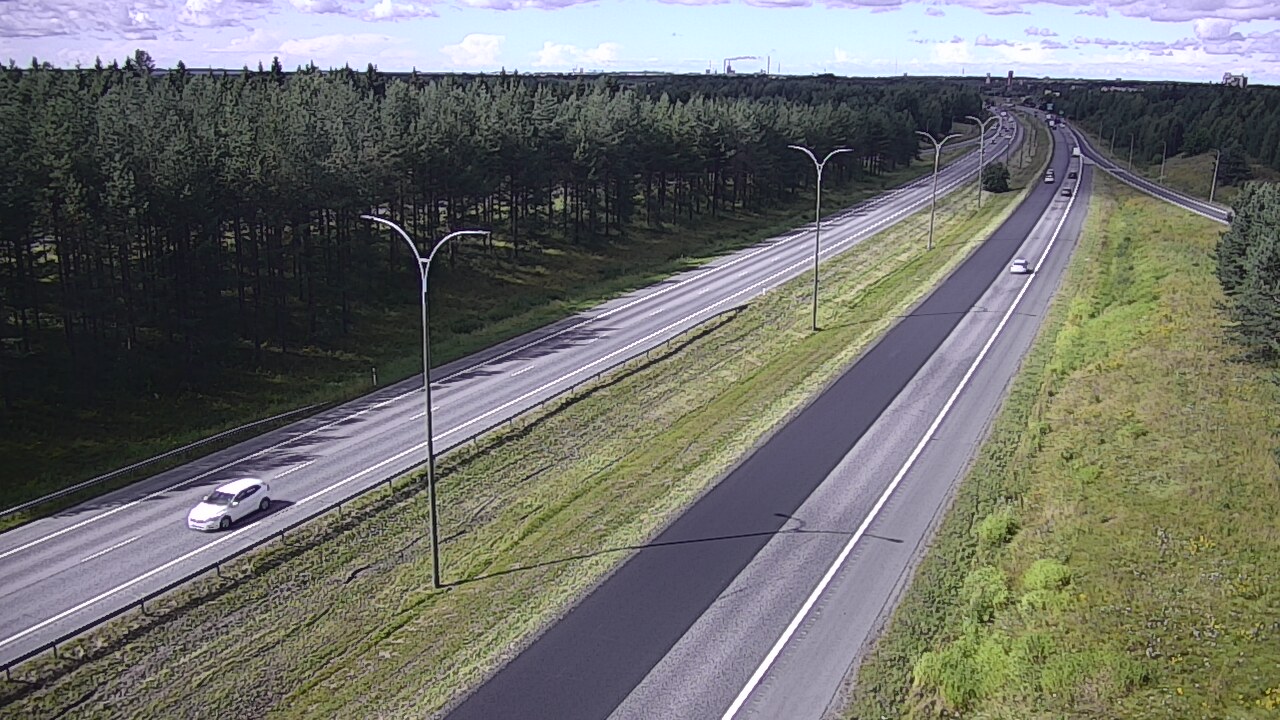 Weather Camera Image Väg 4 Uleåborg, Ouluntulli, Oulu, Pohjois-Pohjanmaa