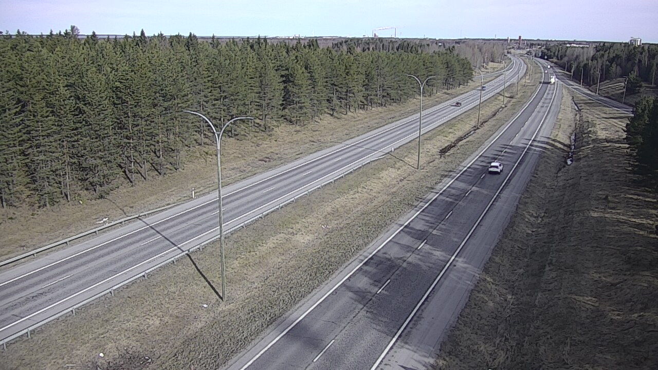 Weather Camera Image Väg 4 Uleåborg, Ouluntulli, Oulu, Pohjois-Pohjanmaa