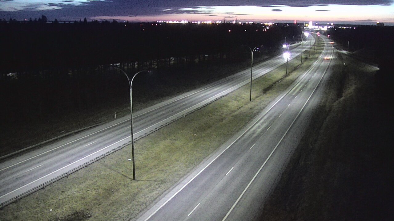 Weather Camera Image Väg 4 Uleåborg, Ouluntulli, Oulu, Pohjois-Pohjanmaa
