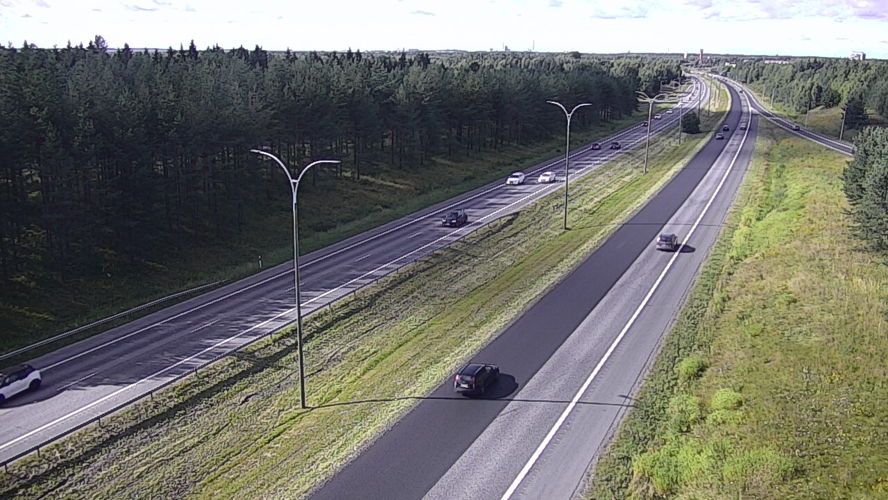 Weather Camera Image Väg 4 Uleåborg, Ouluntulli, Oulu, Pohjois-Pohjanmaa