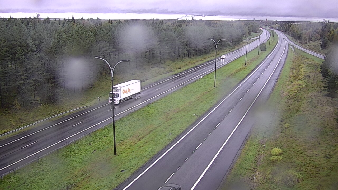 Weather Camera Image Väg 4 Uleåborg, Ouluntulli, Oulu, Pohjois-Pohjanmaa