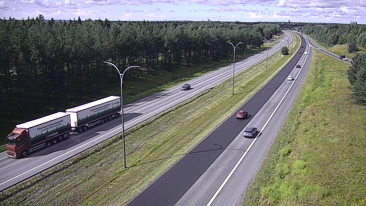 Weather Camera Image Väg 4 Uleåborg, Ouluntulli, Oulu, Pohjois-Pohjanmaa