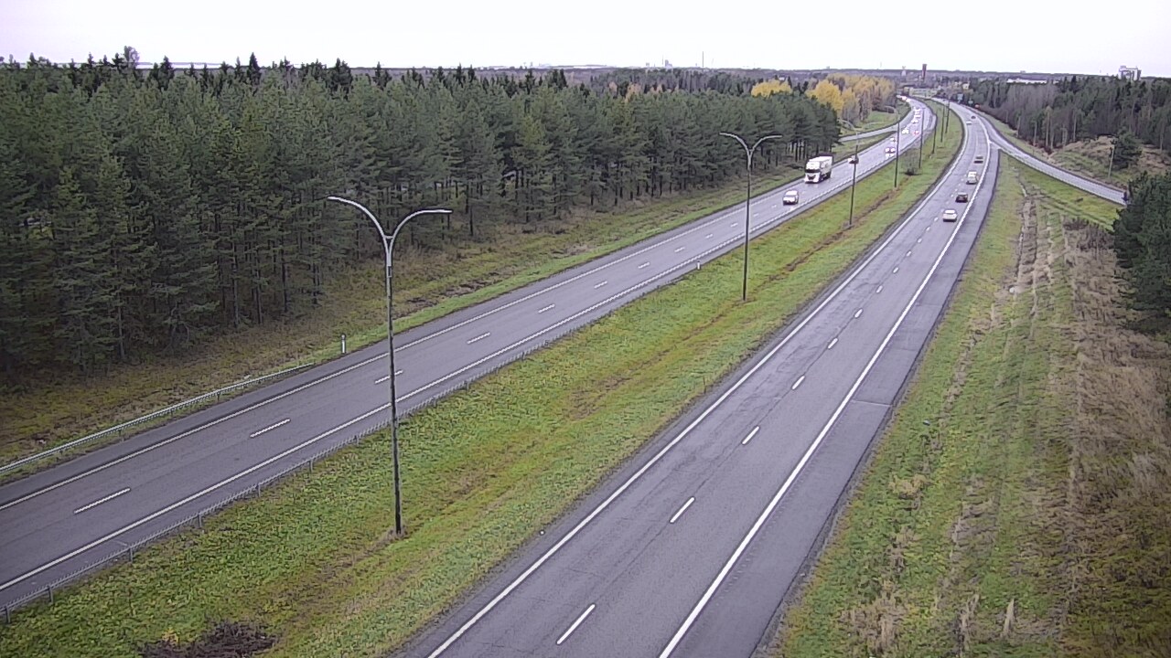 Weather Camera Image Väg 4 Uleåborg, Ouluntulli, Oulu, Pohjois-Pohjanmaa