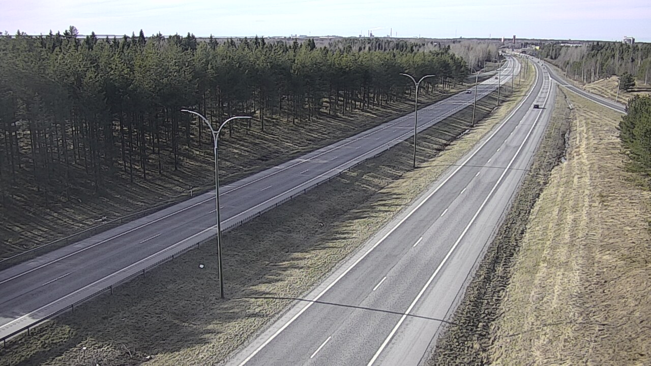 Weather Camera Image Väg 4 Uleåborg, Ouluntulli, Oulu, Pohjois-Pohjanmaa