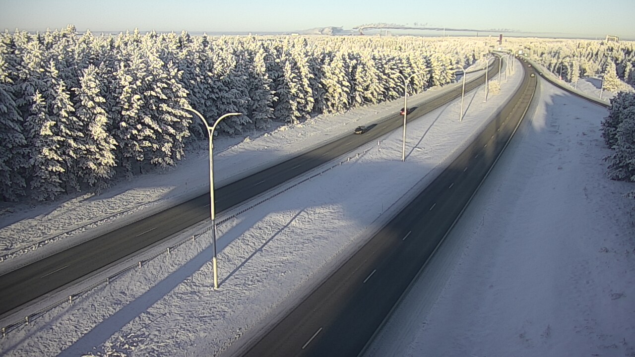 Weather Camera Image Väg 4 Uleåborg, Ouluntulli, Oulu, Pohjois-Pohjanmaa