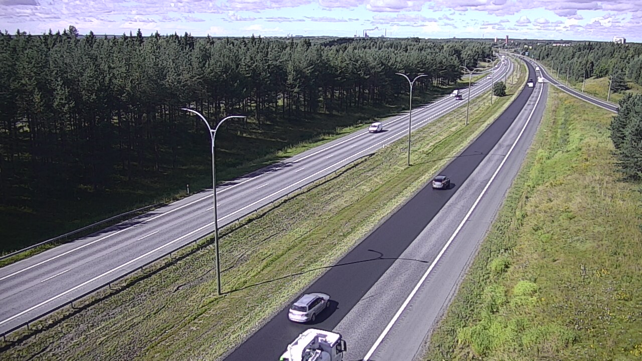 Weather Camera Image Väg 4 Uleåborg, Ouluntulli, Oulu, Pohjois-Pohjanmaa