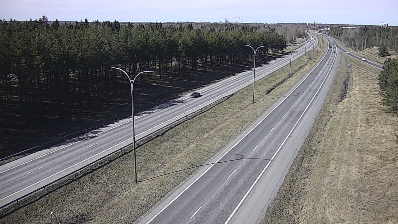 Weather Camera Image Väg 4 Uleåborg, Ouluntulli, Oulu, Pohjois-Pohjanmaa