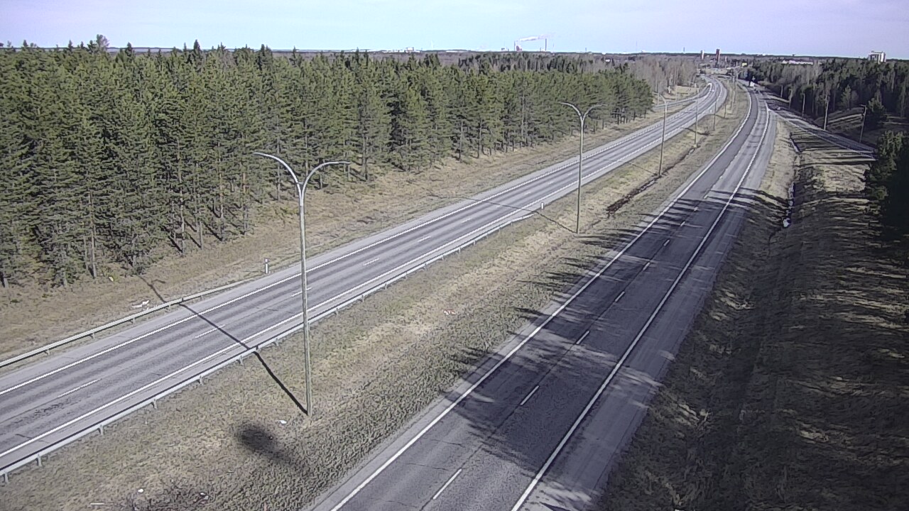 Weather Camera Image Väg 4 Uleåborg, Ouluntulli, Oulu, Pohjois-Pohjanmaa