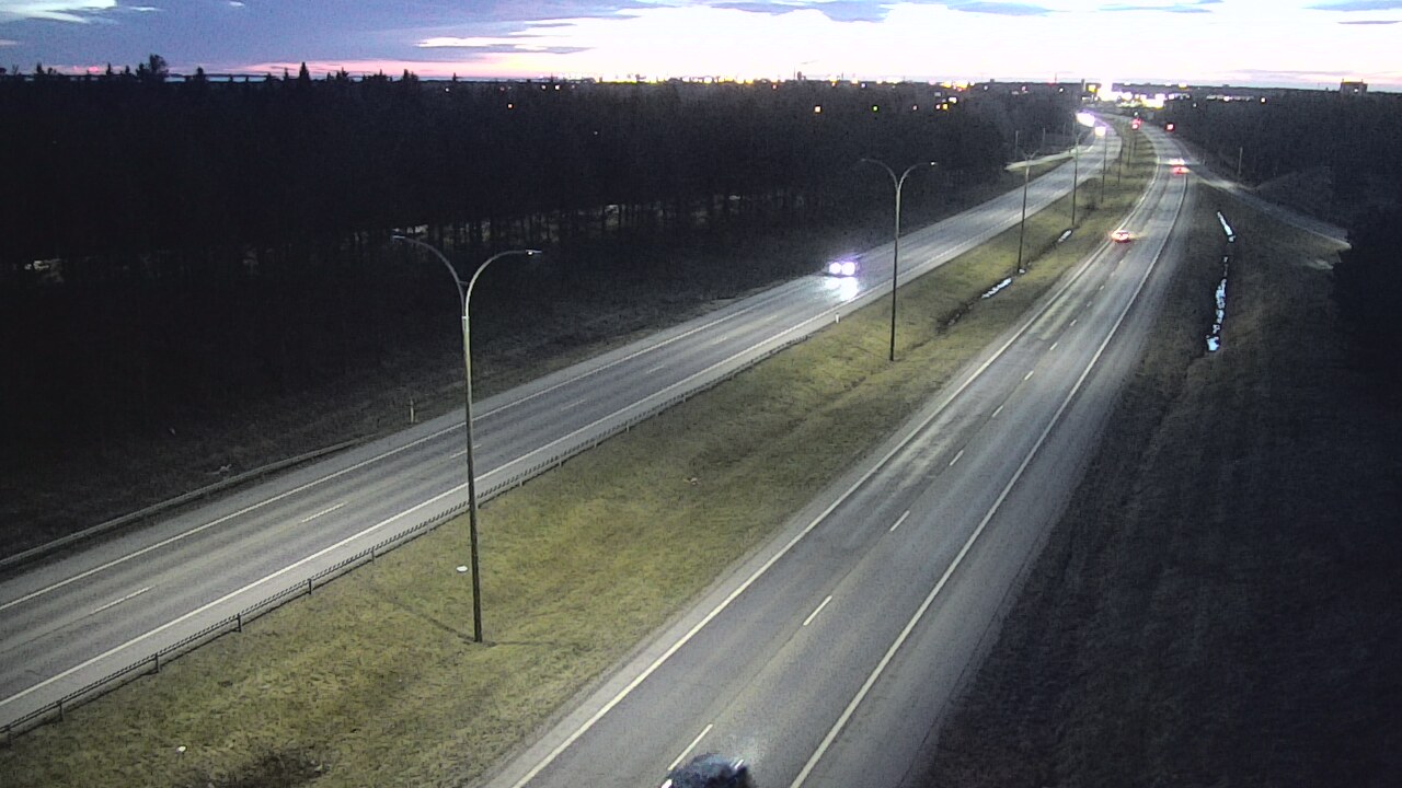 Weather Camera Image Väg 4 Uleåborg, Ouluntulli, Oulu, Pohjois-Pohjanmaa