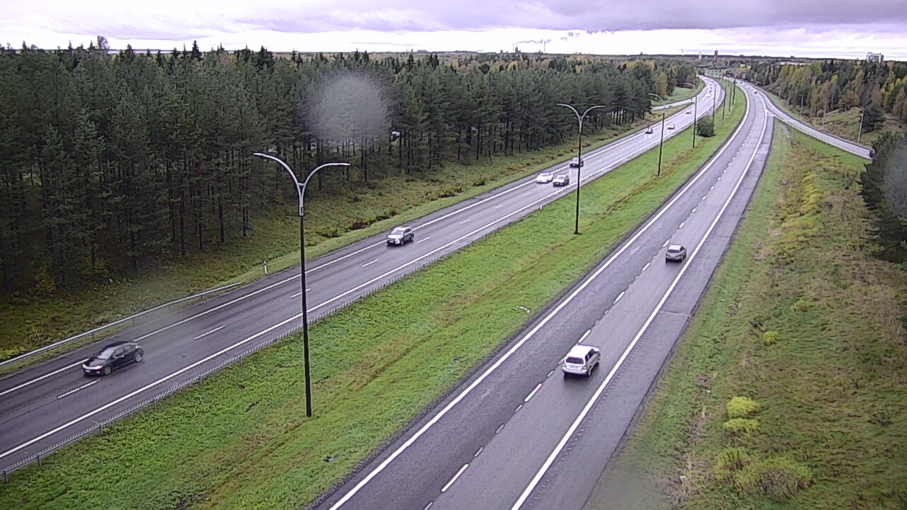 Weather Camera Image Väg 4 Uleåborg, Ouluntulli, Oulu, Pohjois-Pohjanmaa