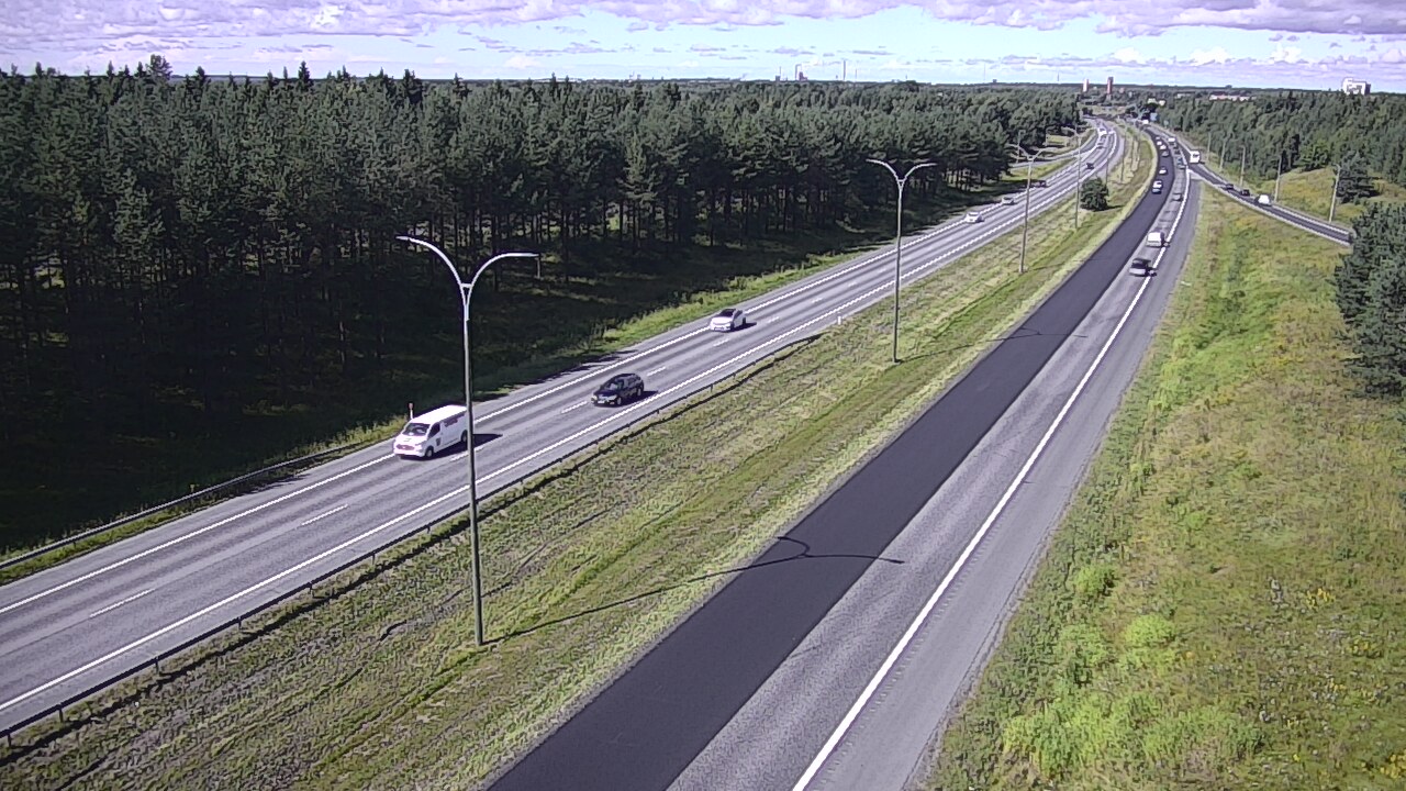 Weather Camera Image Väg 4 Uleåborg, Ouluntulli, Oulu, Pohjois-Pohjanmaa