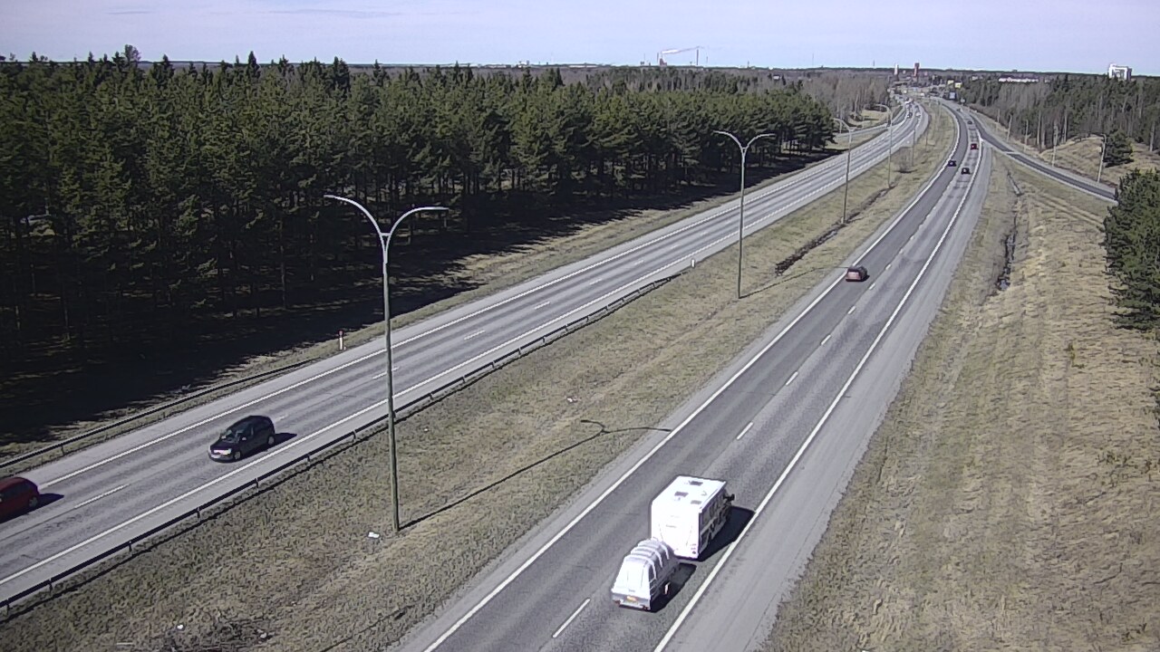 Weather Camera Image Väg 4 Uleåborg, Ouluntulli, Oulu, Pohjois-Pohjanmaa