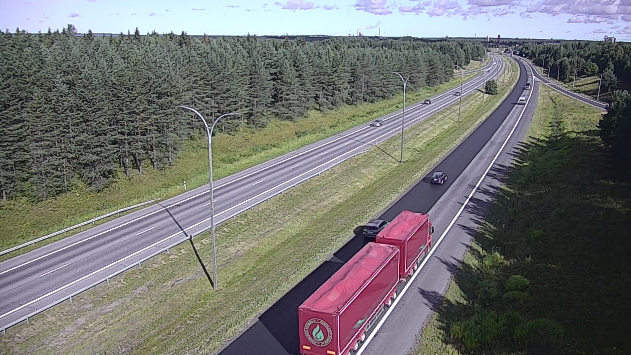 Weather Camera Image Väg 4 Uleåborg, Ouluntulli, Oulu, Pohjois-Pohjanmaa