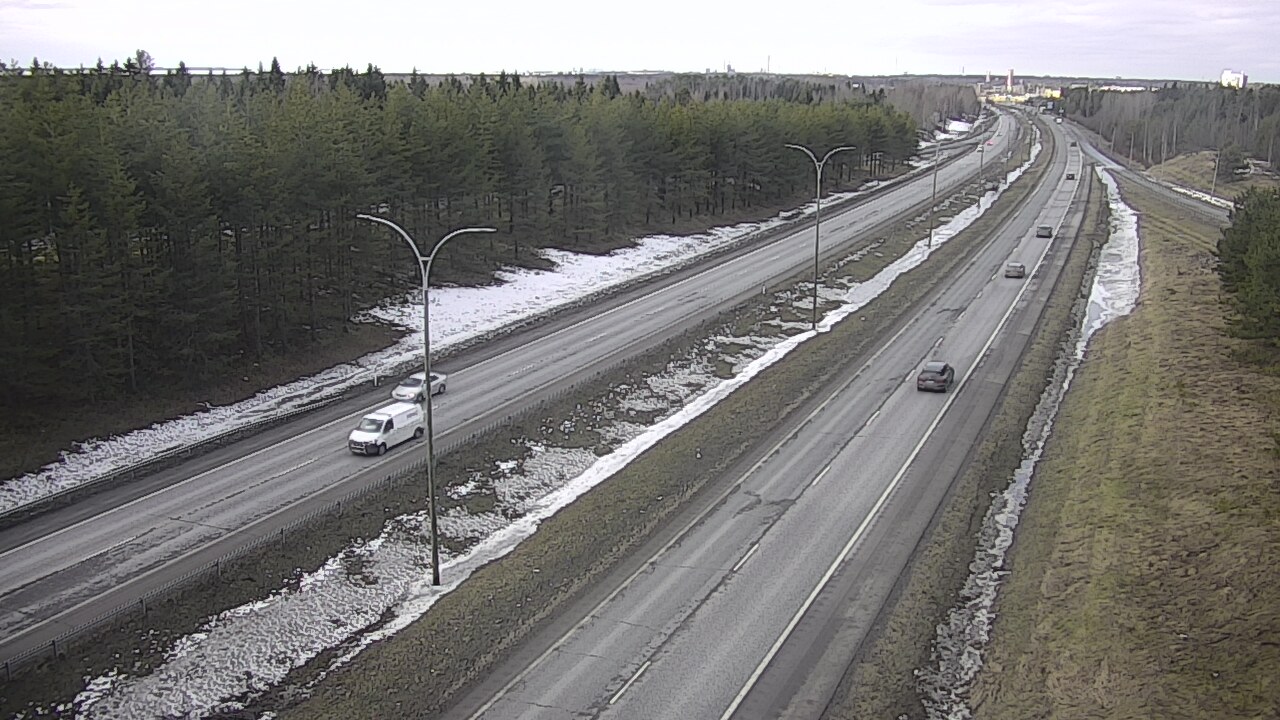 Weather Camera Image Väg 4 Uleåborg, Ouluntulli, Oulu, Pohjois-Pohjanmaa