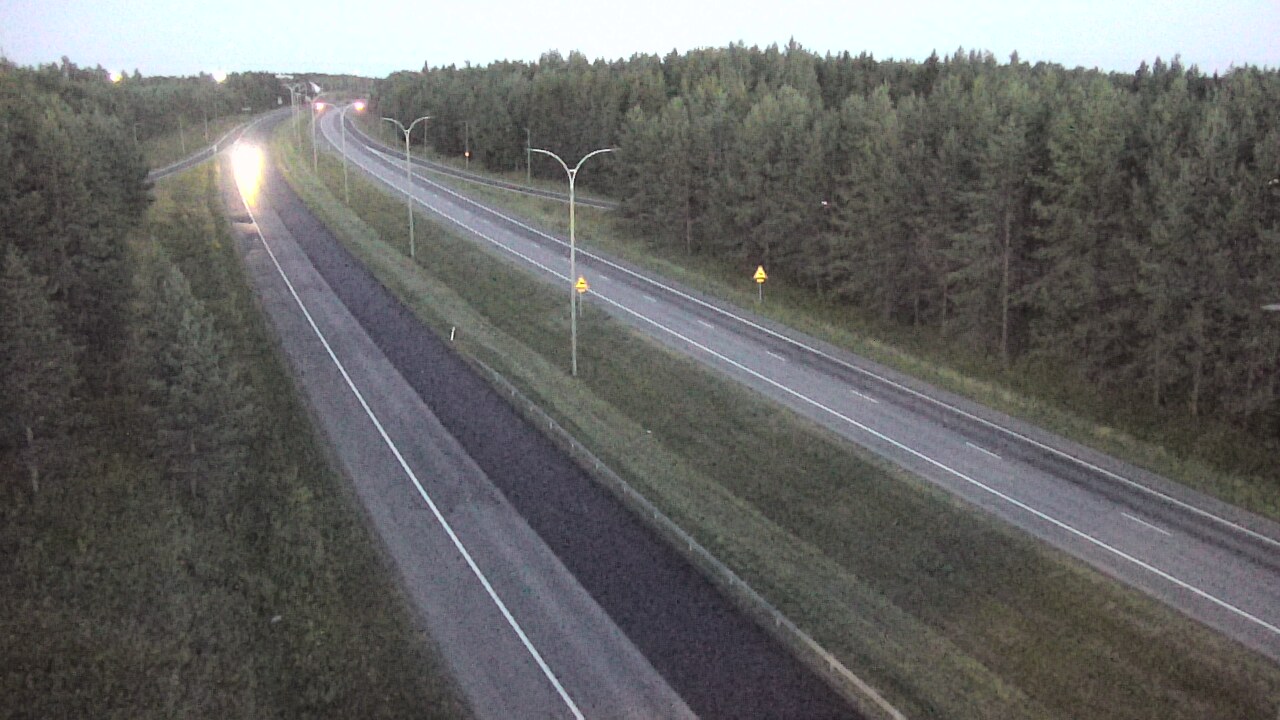 Weather Camera Image Väg 4 Uleåborg, Ouluntulli, Oulu, Pohjois-Pohjanmaa
