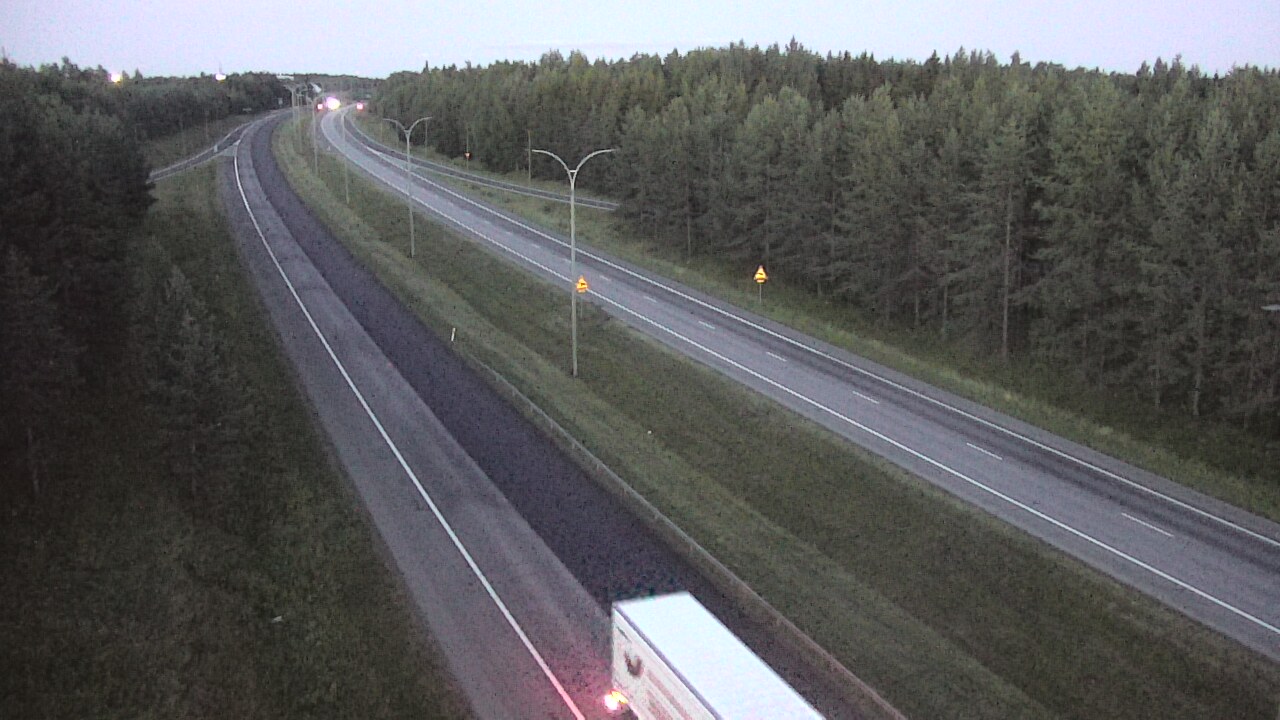 Weather Camera Image Väg 4 Uleåborg, Ouluntulli, Oulu, Pohjois-Pohjanmaa