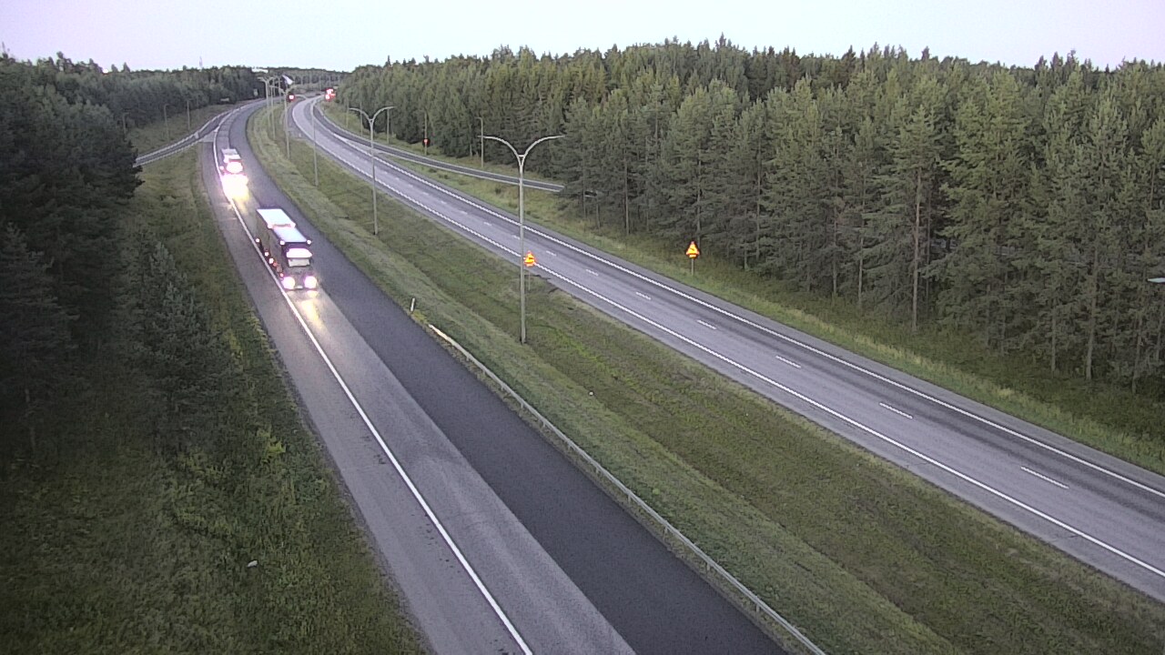 Weather Camera Image Väg 4 Uleåborg, Ouluntulli, Oulu, Pohjois-Pohjanmaa